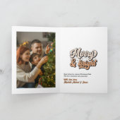 Retro Christmas Vibes Foto Feestdagen Kaart (Binnen)