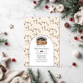 Retro Christmas Vibes Holiday Party Kaart