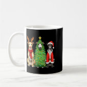 Retro Christmas Whippet Santa Reindeer Dog Lover Koffiemok (Links)
