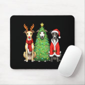 Retro Christmas Whippet Santa Reindeer Dog Lover  Muismat (Met muis)