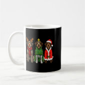 Retro Christmas Wirehaired Inting Griffon Santa Re Koffiemok (Links)