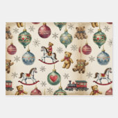  Retro Christmas Wrapping Paper Flat Sheet (Voorkant 2)