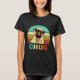 Retro Chug T-shirt Hond Zonsondergang