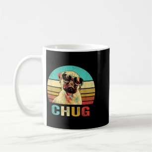 Retro Chug T-shirt Hond Zonsondergang Koffiemok