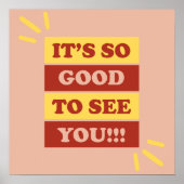 Retro Church/Event Greeting Welcome Sign Poster (Voorkant)