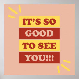 Retro Church/Event Greeting Welcome Sign Poster