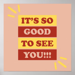 Retro Church/Event Greeting Welcome Sign Poster