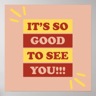 Retro Church/Event Greeting Welcome Sign Poster