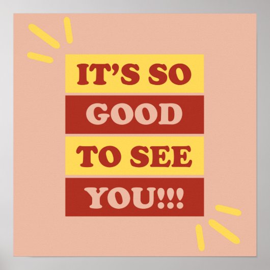 Retro Church/Event Greeting Welcome Sign Poster (Voorkant)