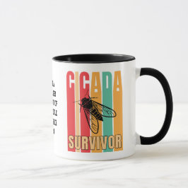  Retro CICADA SURVIVOR Souvenir Mok