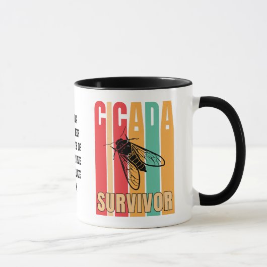 Retro CICADA SURVIVOR Souvenir Mok (Rechts)