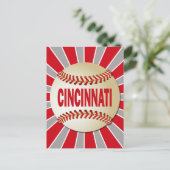 RETRO CINCINNATI BASEBALL BRIEFKAART (Staand voorkant)