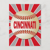 RETRO CINCINNATI BASEBALL BRIEFKAART (Voorkant)