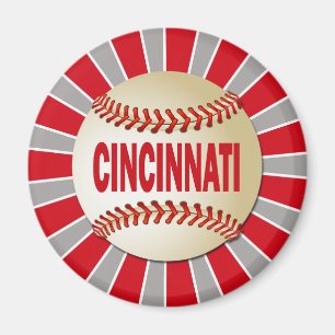 RETRO CINCINNATI BASEBALL MAGNEET
