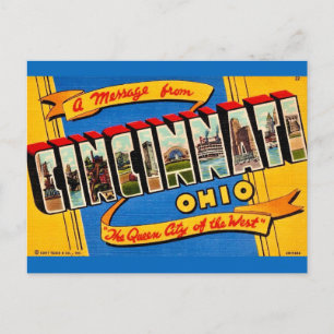 Retro Cincinnati Groet  Briefkaart