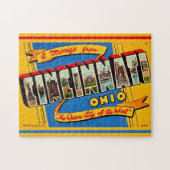 Retro Cincinnati Groet Legpuzzel (Horizontaal)