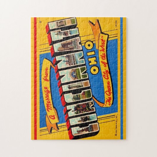 Retro Cincinnati Groet Legpuzzel (Verticaal)
