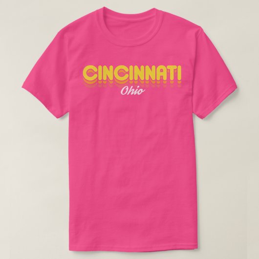 Retro Cincinnati Ohio T-shirt (Design voorkant)