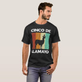 Retro Cinco De Llamayo Feesten Let's Fiesta L T-shirt (Voorkant volledig)