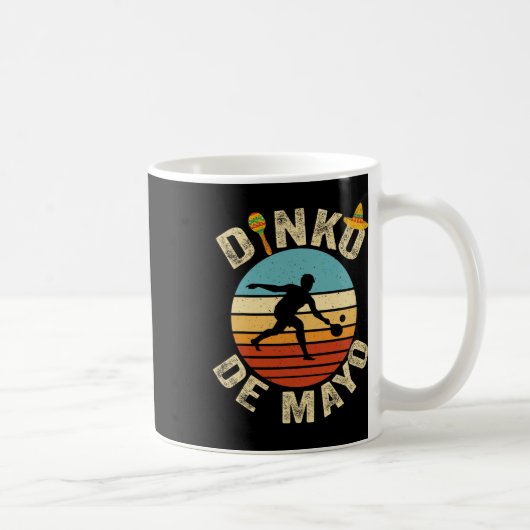 Retro Cinco de Mayo Picklell speler Dinking Dinko Koffiemok (Rechts)
