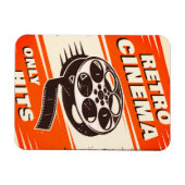 'Retro CINEMA' Flexibele magneet (Horizontaal)