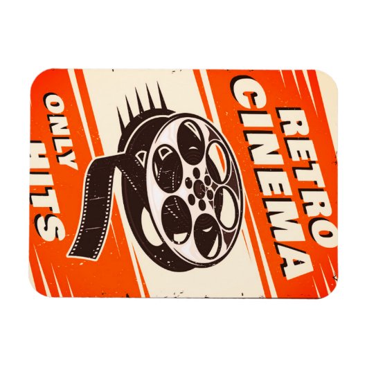'Retro CINEMA' Flexibele magneet (Horizontaal)