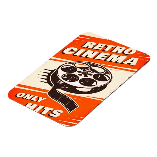 'Retro CINEMA' Flexibele magneet (Linkerzijde)