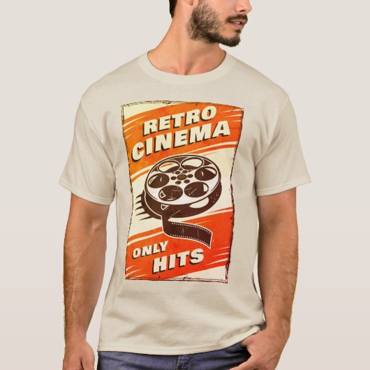Retro CINEMA Poster T-Shirt (Voorkant)