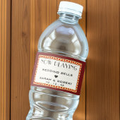 Retro Cinema Theater Marquee Teken Bruiloft Favor Waterfles Etiket