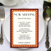 Retro Cinema Theater Marquee Teken Rood Bruiloft Menu