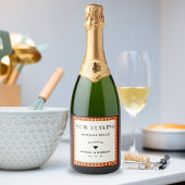 Retro Cinema Theater Marquee Teken Rood Bruiloft Sparkling Wijnetiket