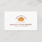 Retro Cinnamon Roll Logo Bakery Loyalty Rewards Visitekaartje (Voorkant)