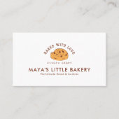 Retro Cinnamon Roll Logo Bakkerij Gebak Chef Visitekaartje (Voorkant)