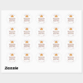 Retro Cinnamon Roll Logo Bakkerij Productnaam Ronde Sticker (Vel)