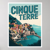 Retro Cinque Terre Hike Design Gift Poster (Voorkant)