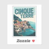 Retro Cinque Terre Hike Design Gift Sticker (Vel)