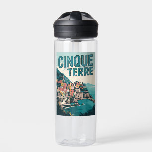 Retro Cinque Terre Hike Design Gift Waterfles