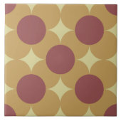 Retro Circle Bloempatroon Tegeltje (Voorkant)