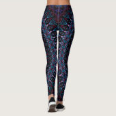 Retro Circle Geometric Mandala Trippy Hippie Boho Leggings (Achterkant)