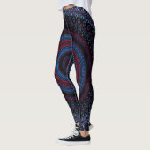 Retro Circle Geometric Mandala Trippy Hippie Boho Leggings (Links)
