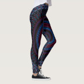 Retro Circle Geometric Mandala Trippy Hippie Boho Leggings (Rechts)