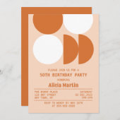 Retro Circle Geometrisch Sinaasappels Patroon Verj Kaart (Voorkant / Achterkant)