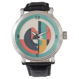 Retro Circle Pattern Wristwatch Horloge