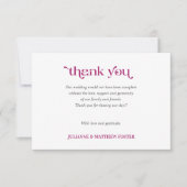 Retro Circle Scallop Mid Century Paarse BRUILOFT Bedankkaart (Voorkant)