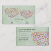 Retro Circle Trees Personal Business Profile Card Visitekaartje (Voorkant / Achterkant)