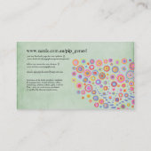Retro Circle Trees Personal Business Profile Card Visitekaartje (Achterkant)