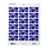 Retro Circles Adres Etiket (Full Sheet)