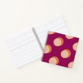 Retro Circles and Shadows Bold Pattern Purple Notitieboek (Binnen)
