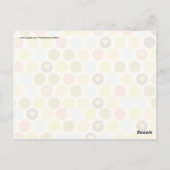 Retro Circles en Hearts Pattern Green Gold Blue Briefkaart (Achterkant)