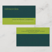 Retro Circles Groen en Blauwgroen Visitekaartje (Voorkant / Achterkant)